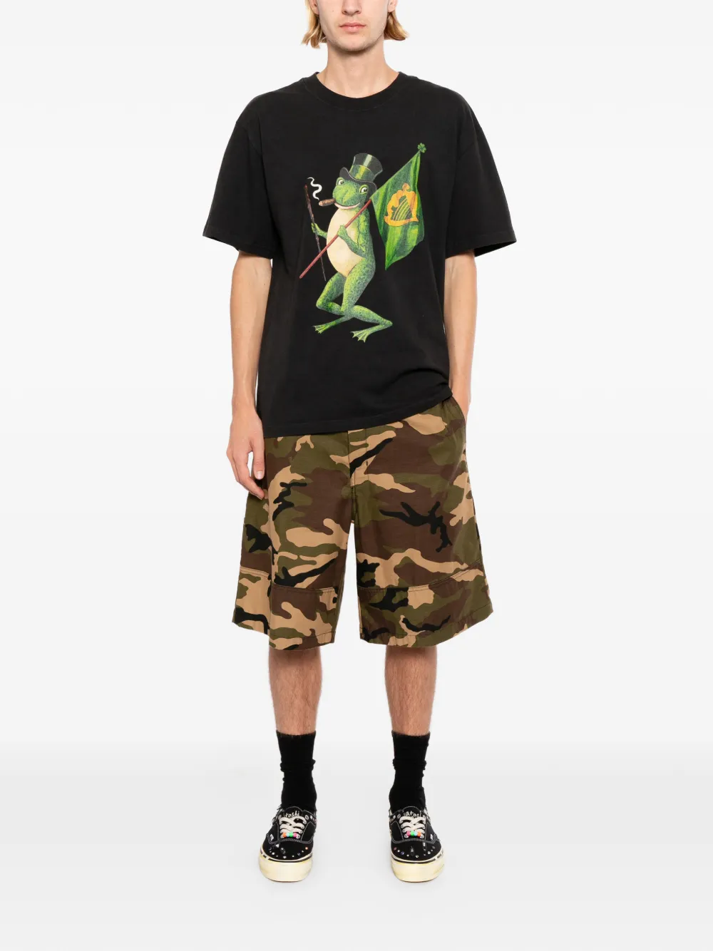 Melt Frog-print T-shirt In Black