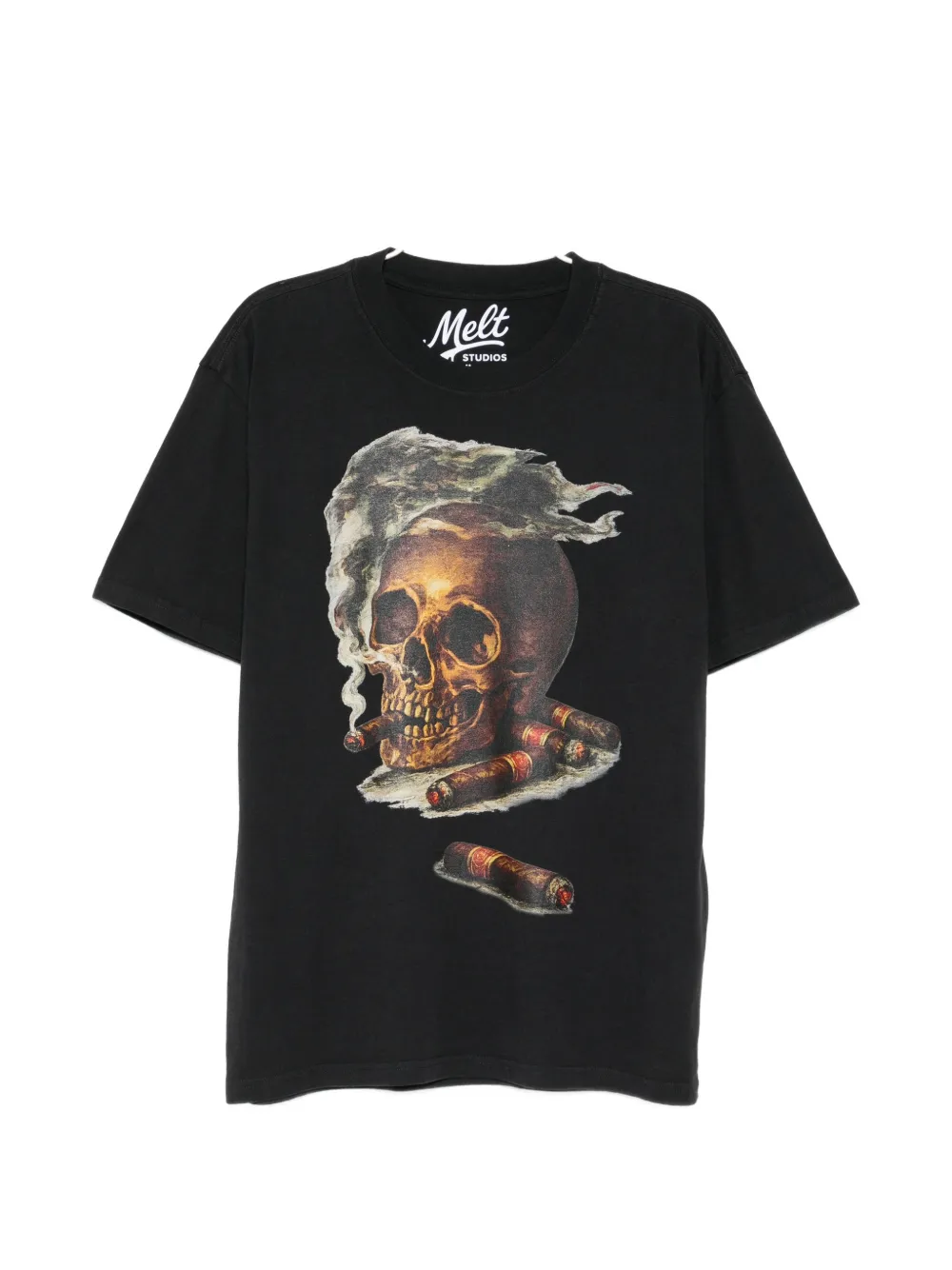 Melt Skull-print T-shirt In Black