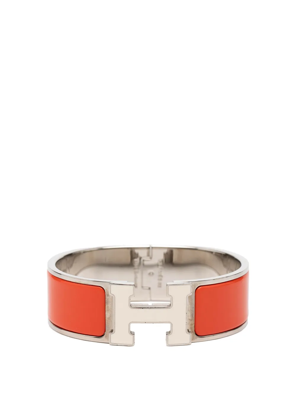 Hermès Pre-Owned 2000-2020 Wide Enamel Clic H Bracelet PM costume bracelet - Arancione