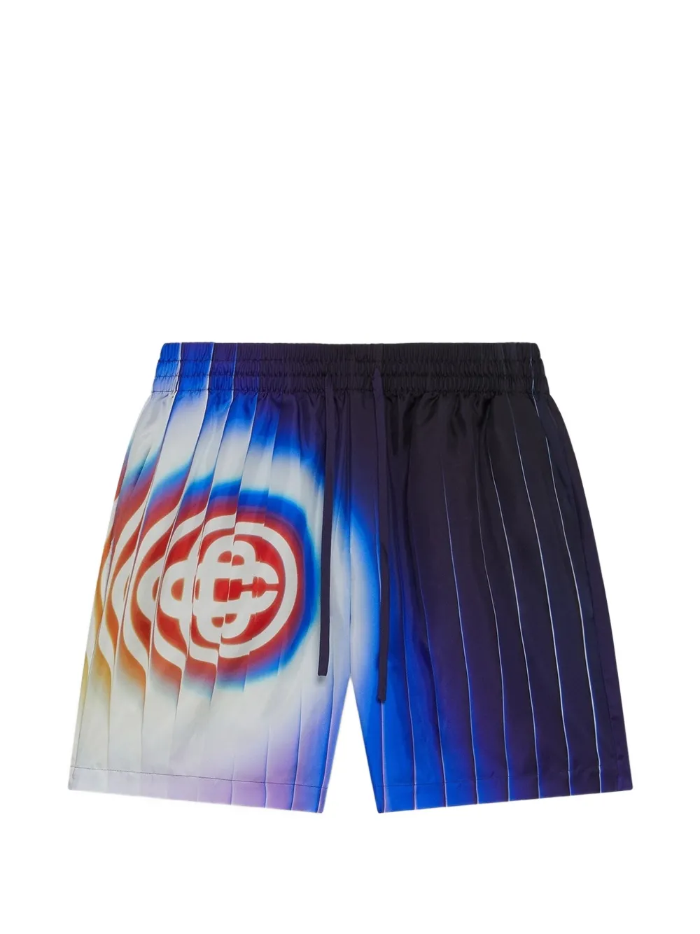 Casablanca Shockwave zijden shorts Blauw