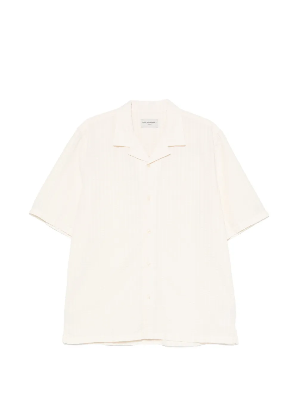Officine Generale seersucker short-sleeve shirt - Toni neutri