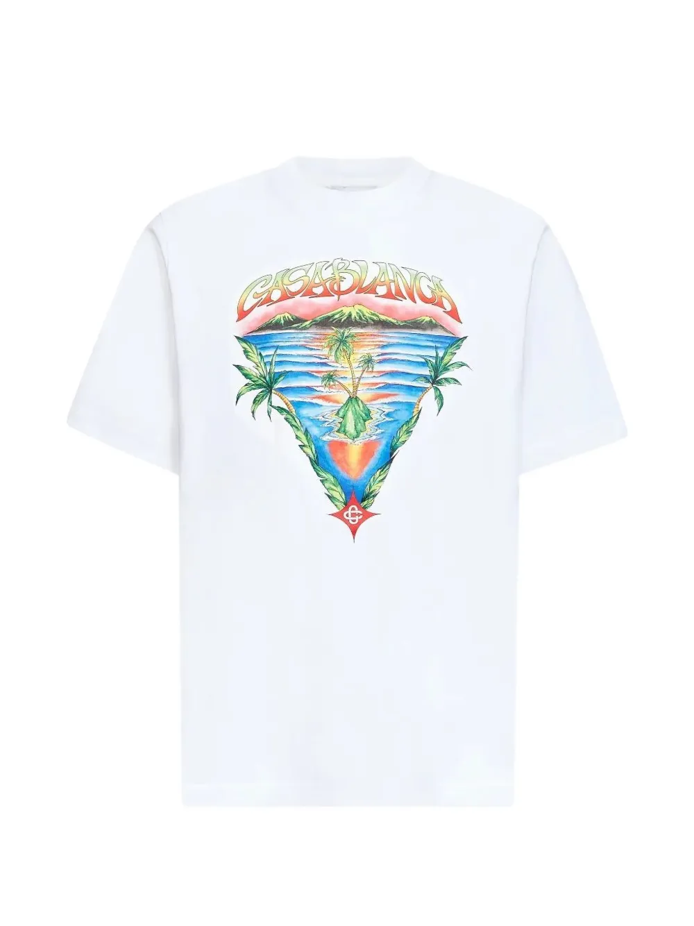 Casablanca graphic-print cotton T-shirt - Bianco