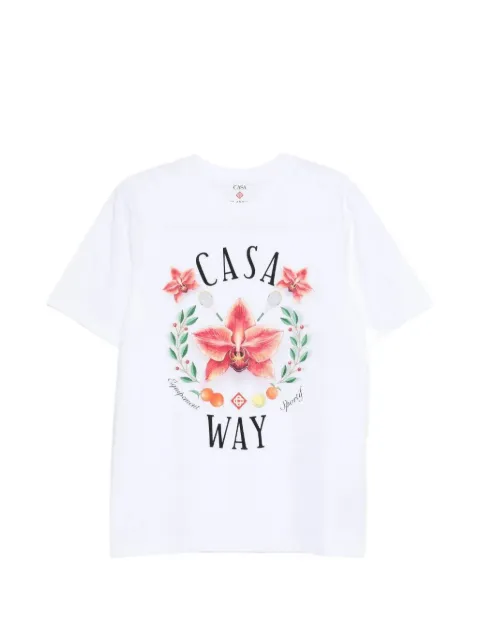 Casablanca orchid-print T-shirt