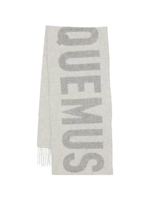 Jacquemus logo fringed scarf