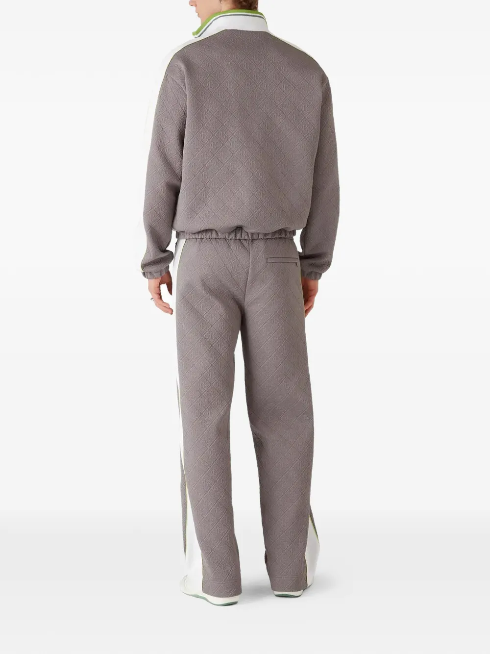 Casablanca Sweater met jacquard en ritsvlakken Grijs