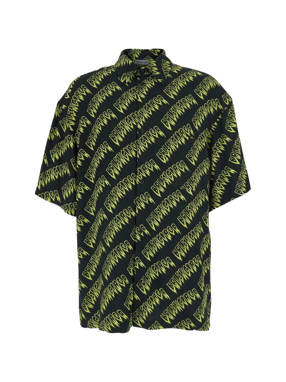 Balenciaga logo-pattern shirt - Nero