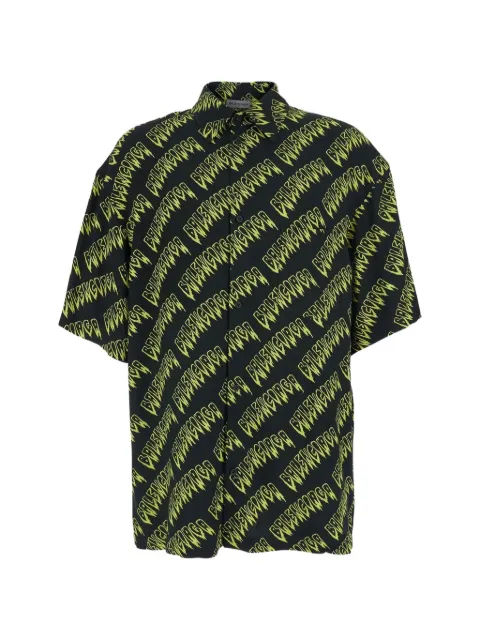 Balenciaga logo-pattern shirt