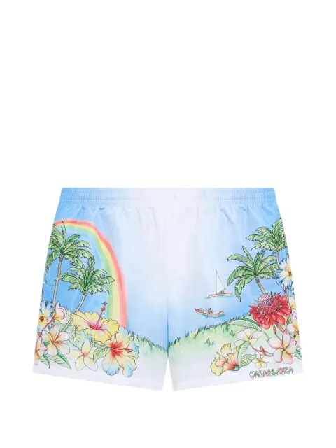 Casablanca Aloha-print swim shorts