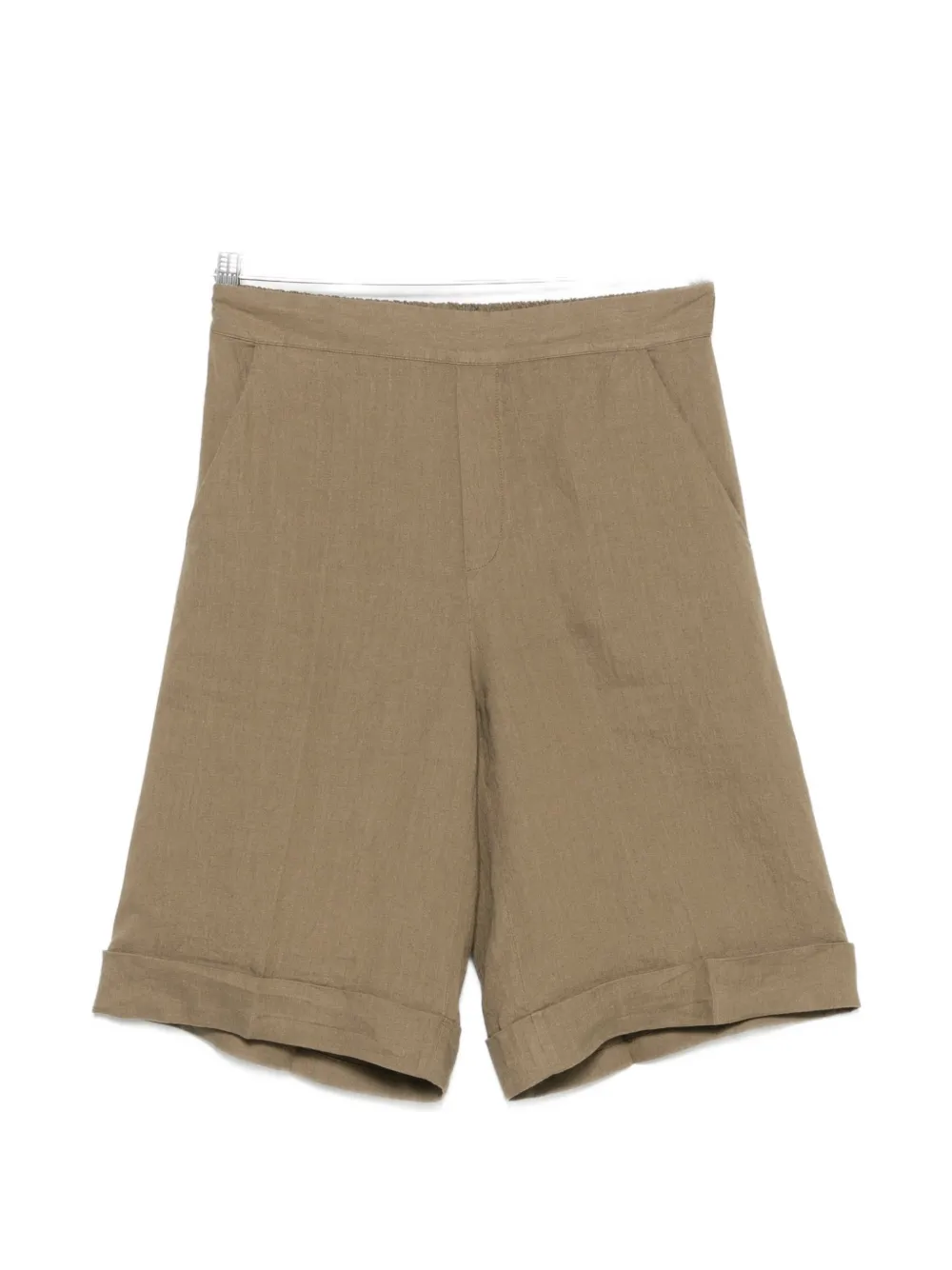 Xacus turned-up-hem shorts - Verde