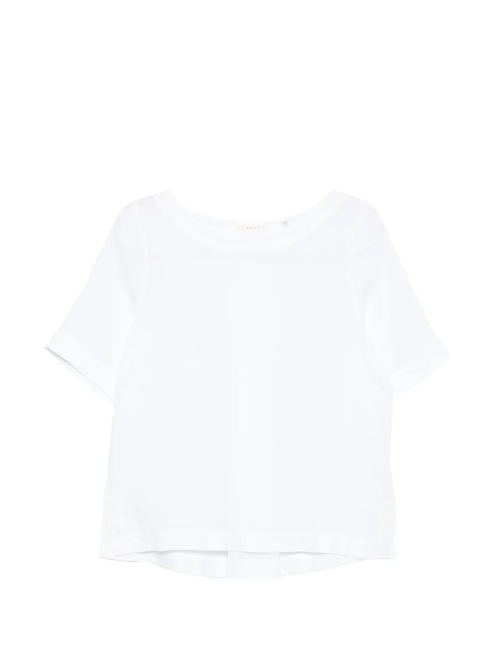 Xacus Fiamma short-sleeve box-pleat blouse - Bianco