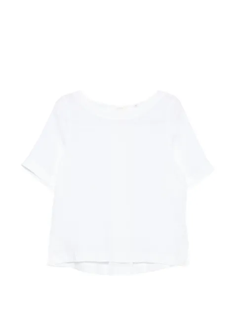 Xacus Fiamma short-sleeve box-pleat blouse