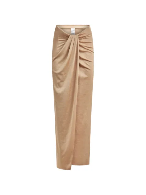 THE ANDAMANE Anja draped midi skirt