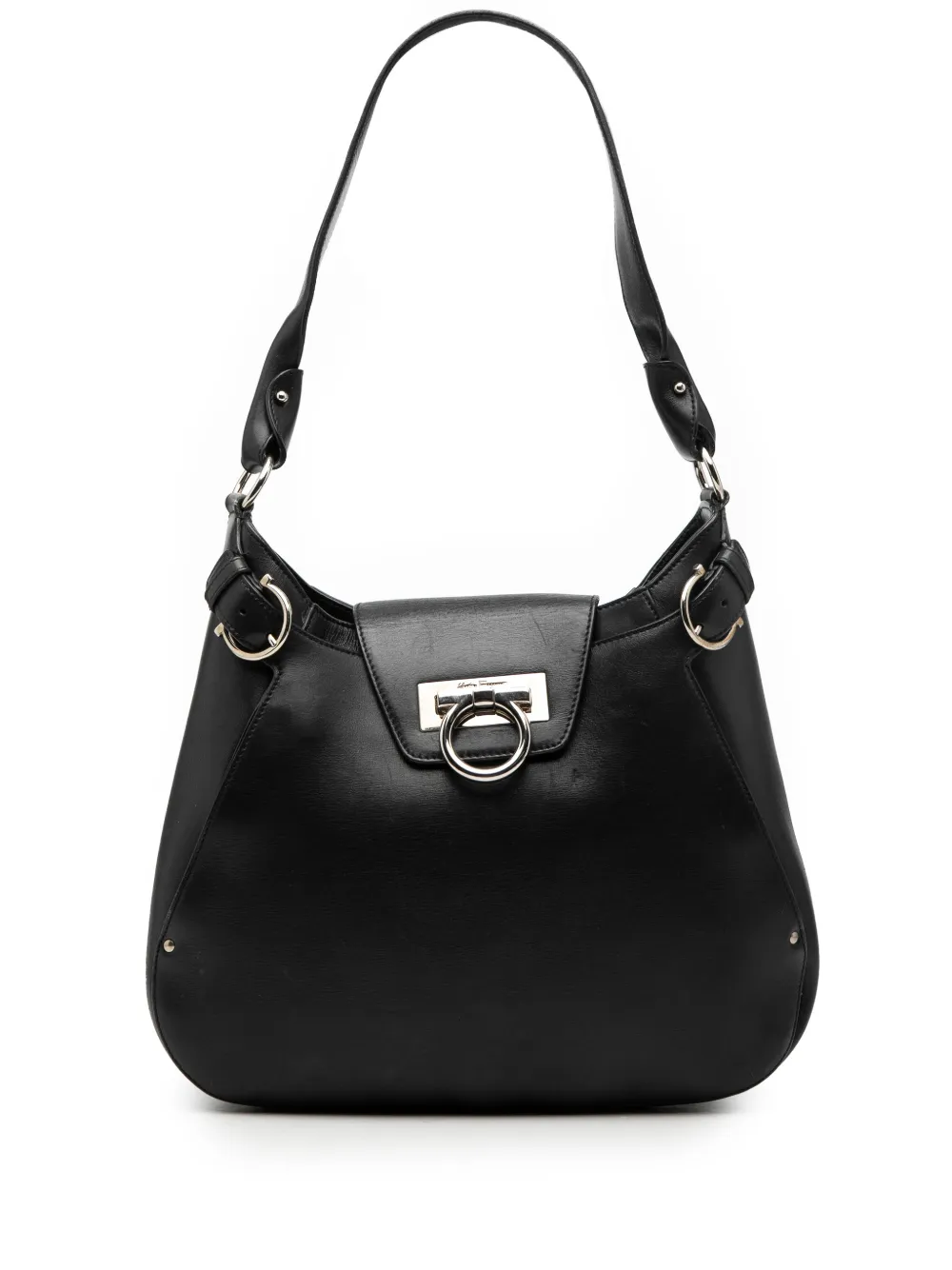 Ferragamo Pre-Owned 2010-2026 Leather Gancini shoulder bag - Schwarz