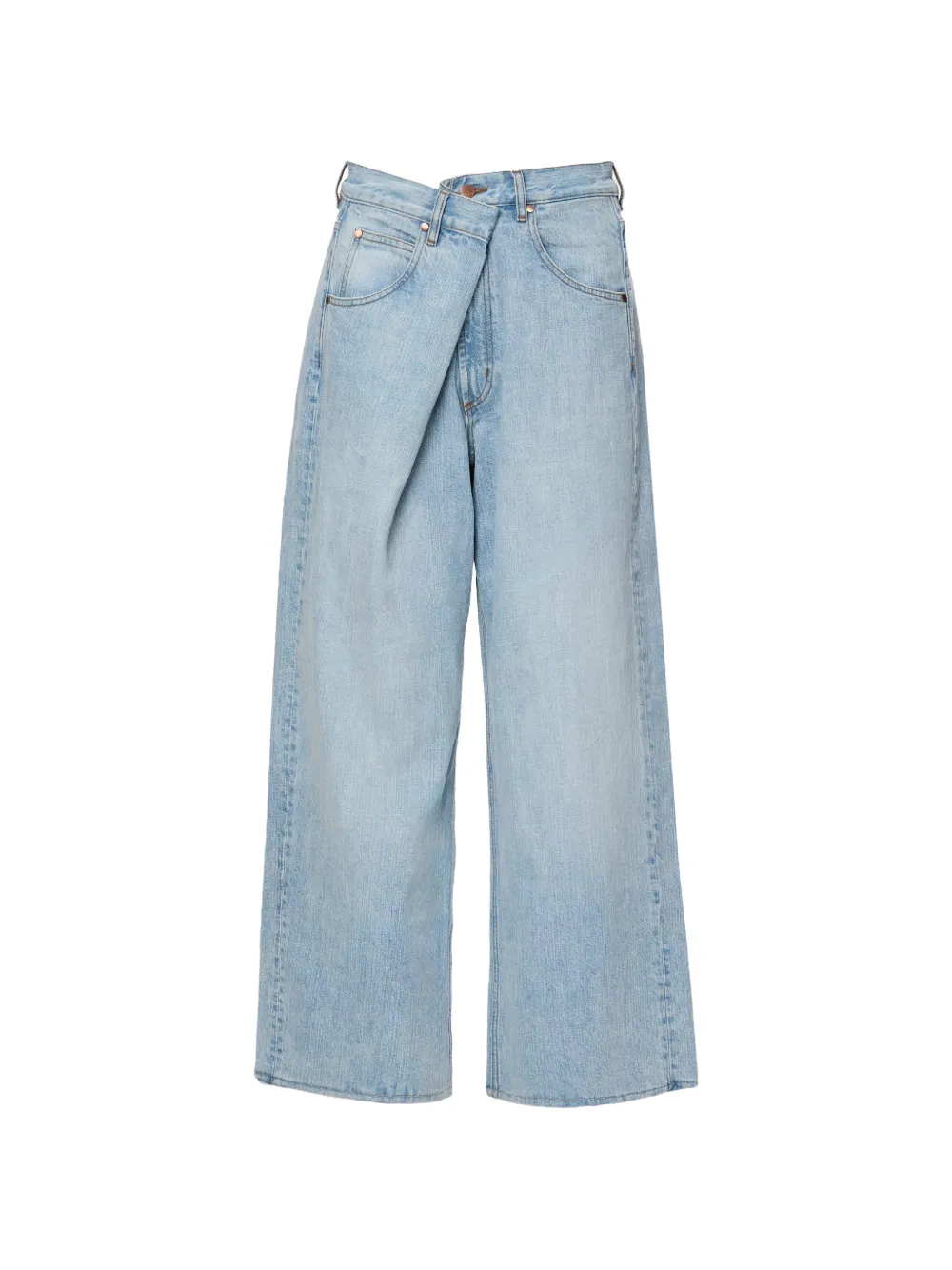 No44 Eve asymmetric-waistband jeans - Blu