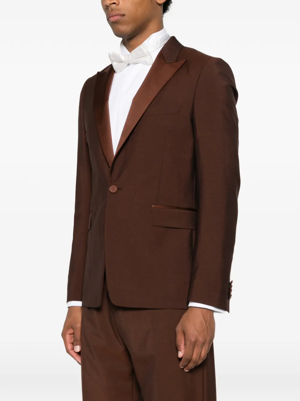 Paul Smith Blazer met satijnen revers Bruin