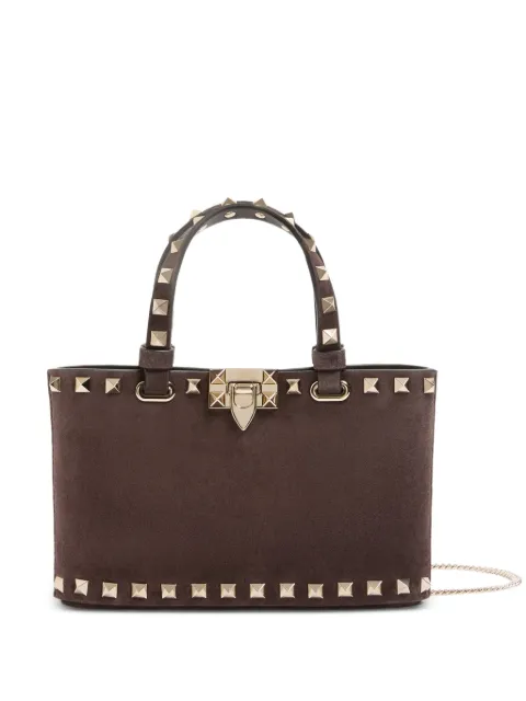 Valentino Garavani Bolsa Rockstud mini de camurça