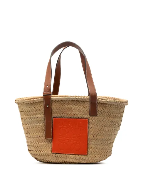 Loewe Pre-Owned 2019 Large Raffia Anagram Basket tote bag