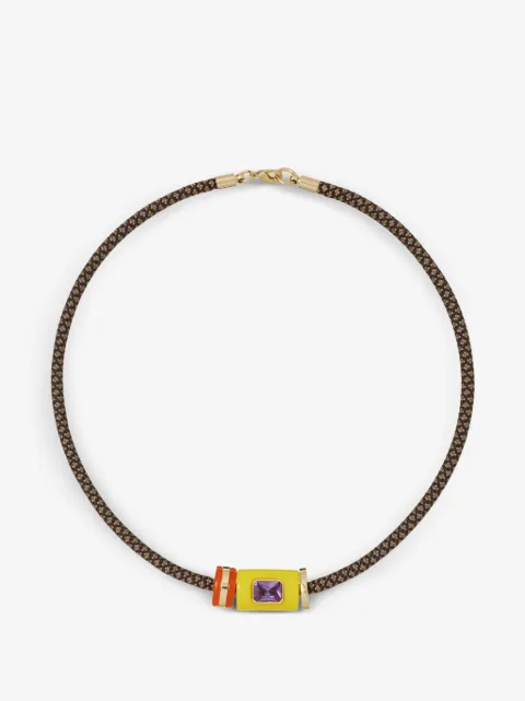Roxanne Assoulin Cylinder crystal-embellished necklace