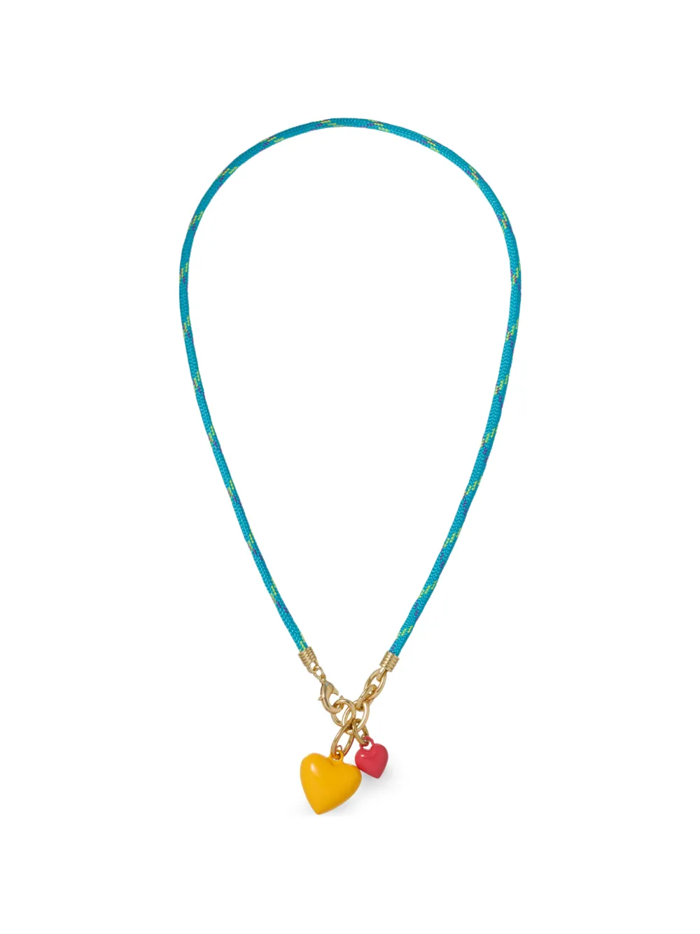 Roxanne Assoulin Happy Cord double-heart necklace - Blu