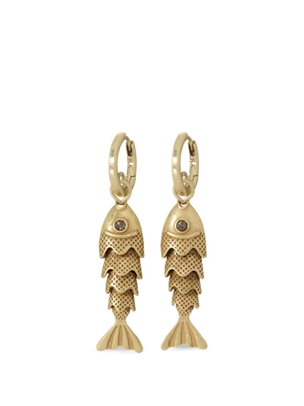 Roxanne Assoulin fish-pendant drop earrings - Oro