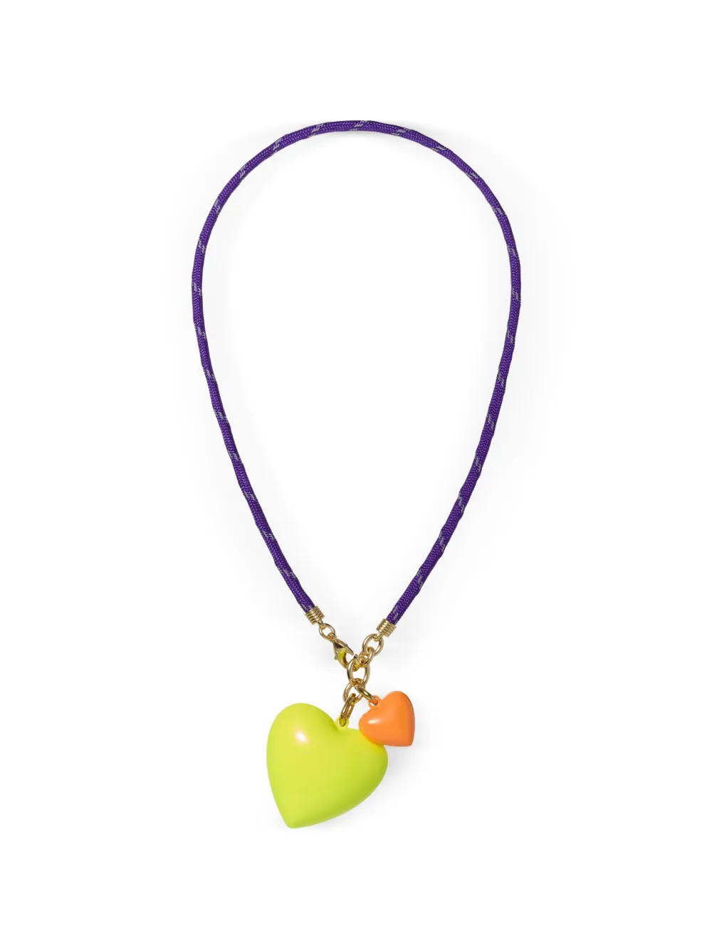 Roxanne Assoulin Happy Cord heart-pendant necklace - Viola