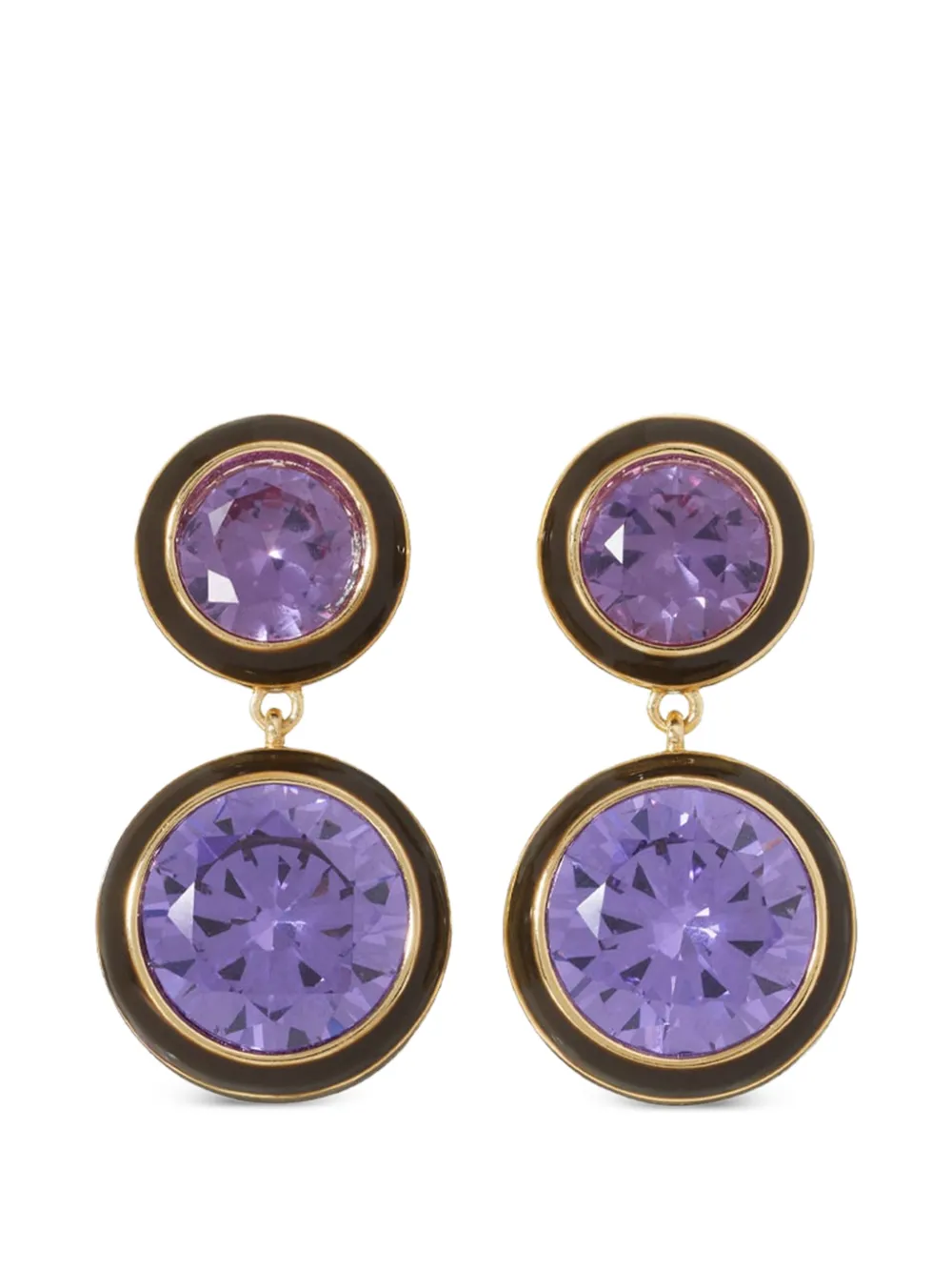Roxanne Assoulin Cubic double-drop earrings - Viola