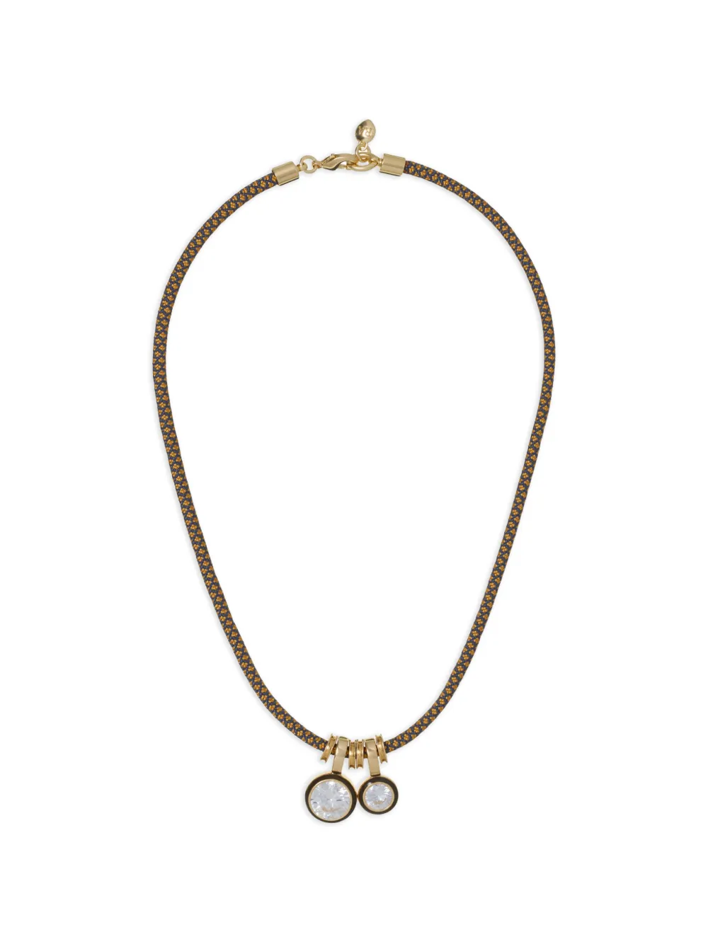 Roxanne Assoulin Cubic Double Drop cord necklace - Schwarz