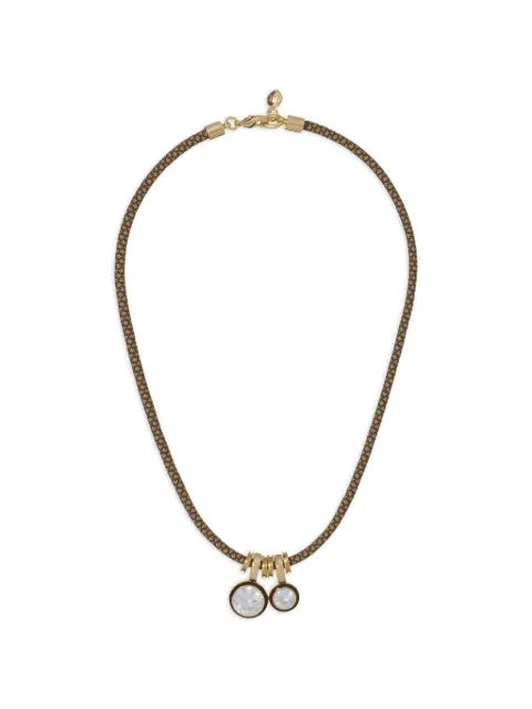 Roxanne Assoulin Cubic Double Drop cord necklace