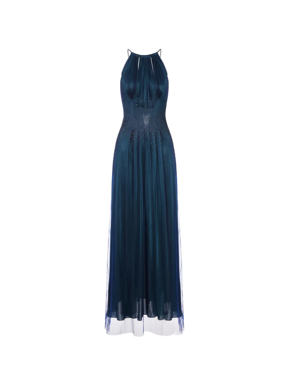 Giorgio Armani rhinestone-embellished maxi dress - Blu