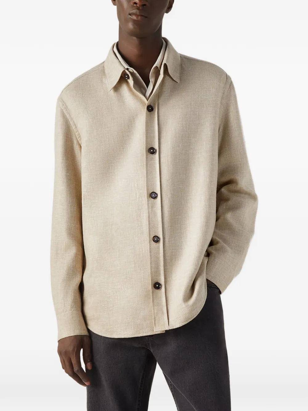 Zegna long-sleeves shirt - Toni neutri