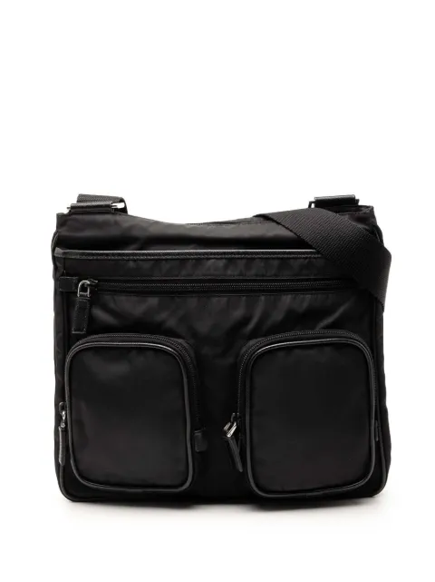 Prada Pre-Owned bandolera Zip Top de piel Saffiano con ribete 2013-2026