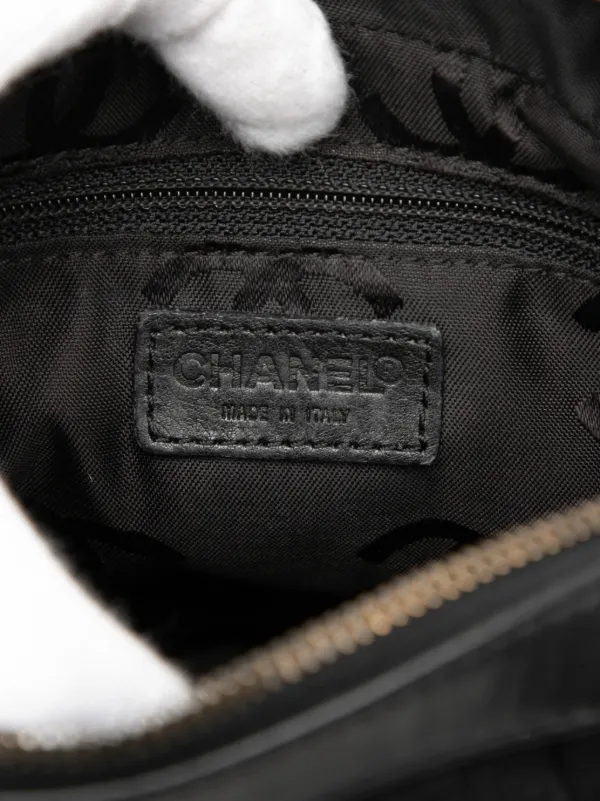 CHANEL Pre-Owned 2002-2003 CC Chocolate Bar Jersey Handbag | Black