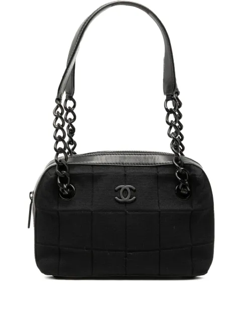 CHANEL Pre-Owned sac à main Chocolate Bar en jersey à logo CC (2002-2003)