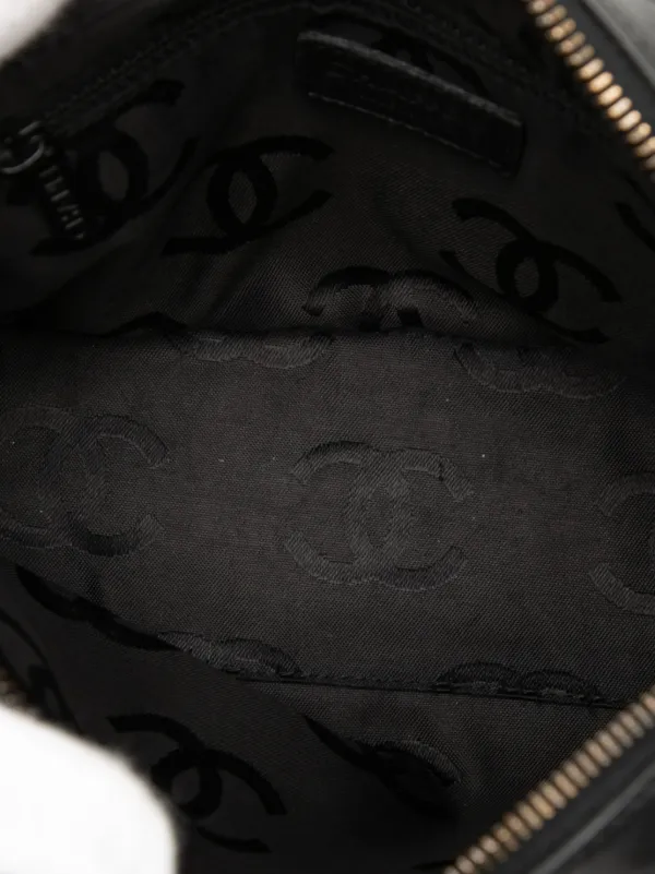 CHANEL Pre-Owned 2002-2003 CC Chocolate Bar Jersey Handbag | Black