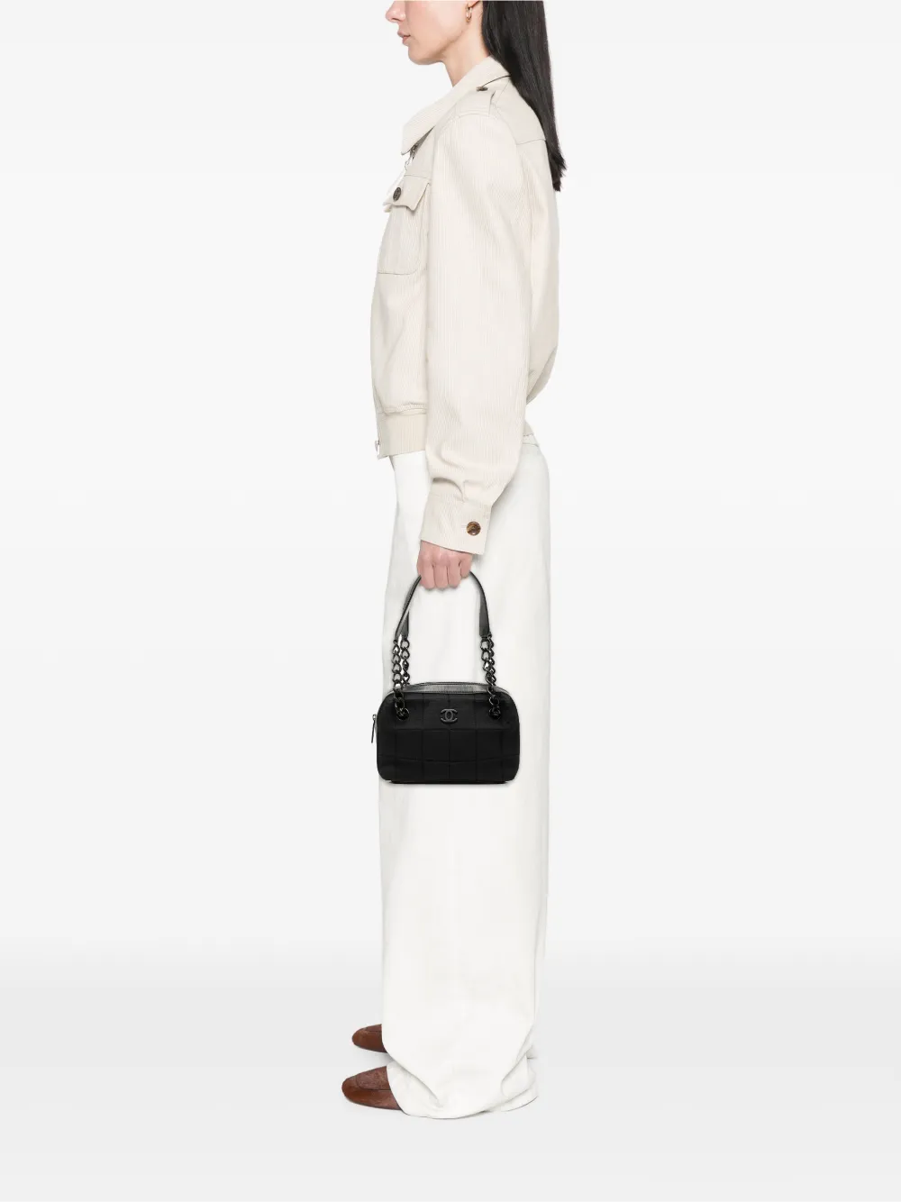 CHANEL Pre-Owned 2002-2003 ココマーク チョコバー ジャージー