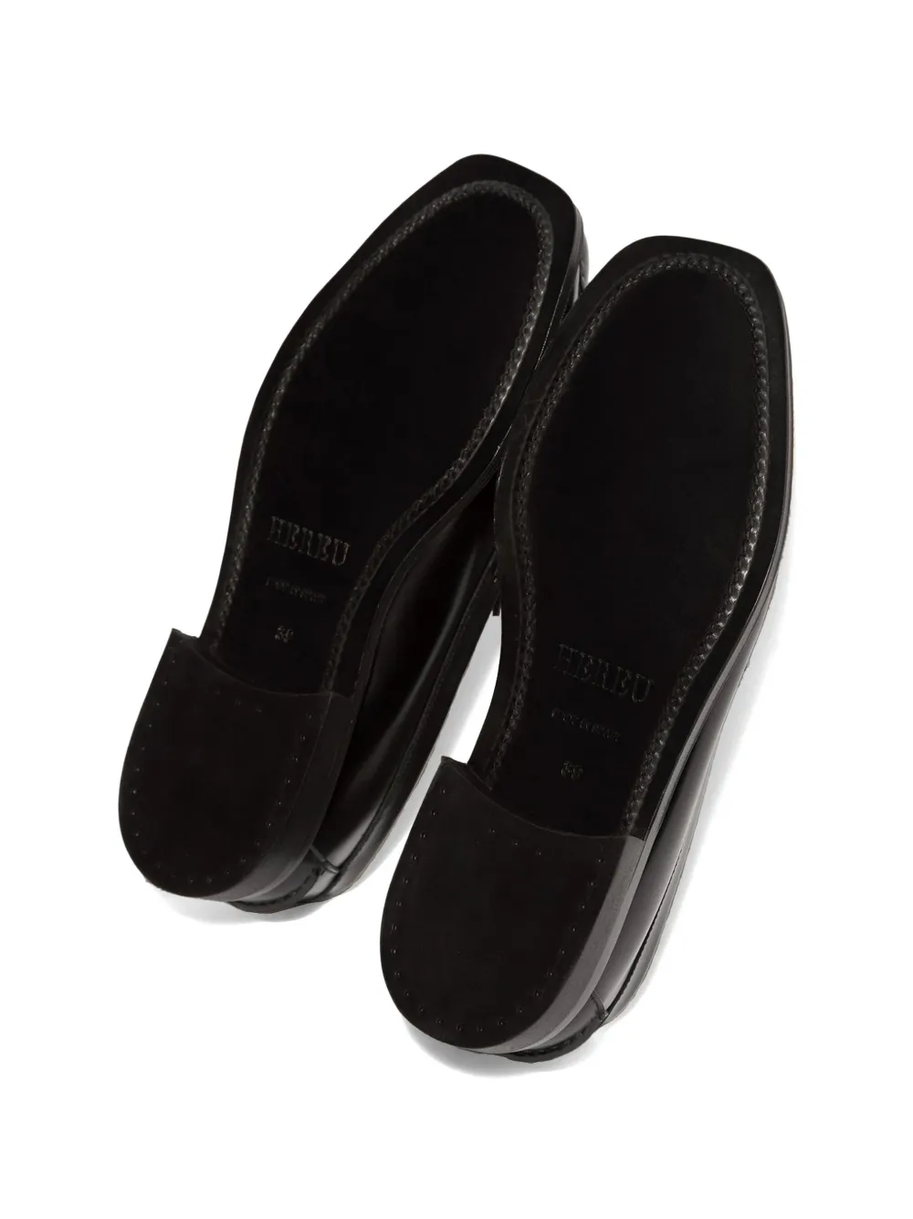 Hereu Nombela geweven leren loafers Zwart