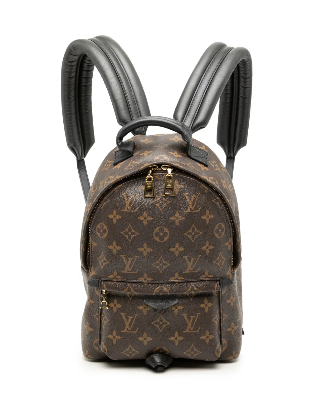 Pre-owned Louis Vuitton 2016 Monogram Palm Springs Pm Backpack In Brown