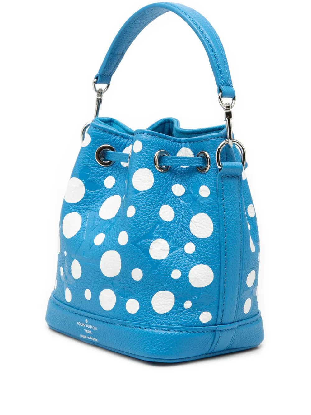  Louis Vuitton Pre-owned Borsa A Secchiello Yayoi Kusama Giant Empreinte Infinity Dots Nano Noe Con Monogramma 2021-2026 - Blu 