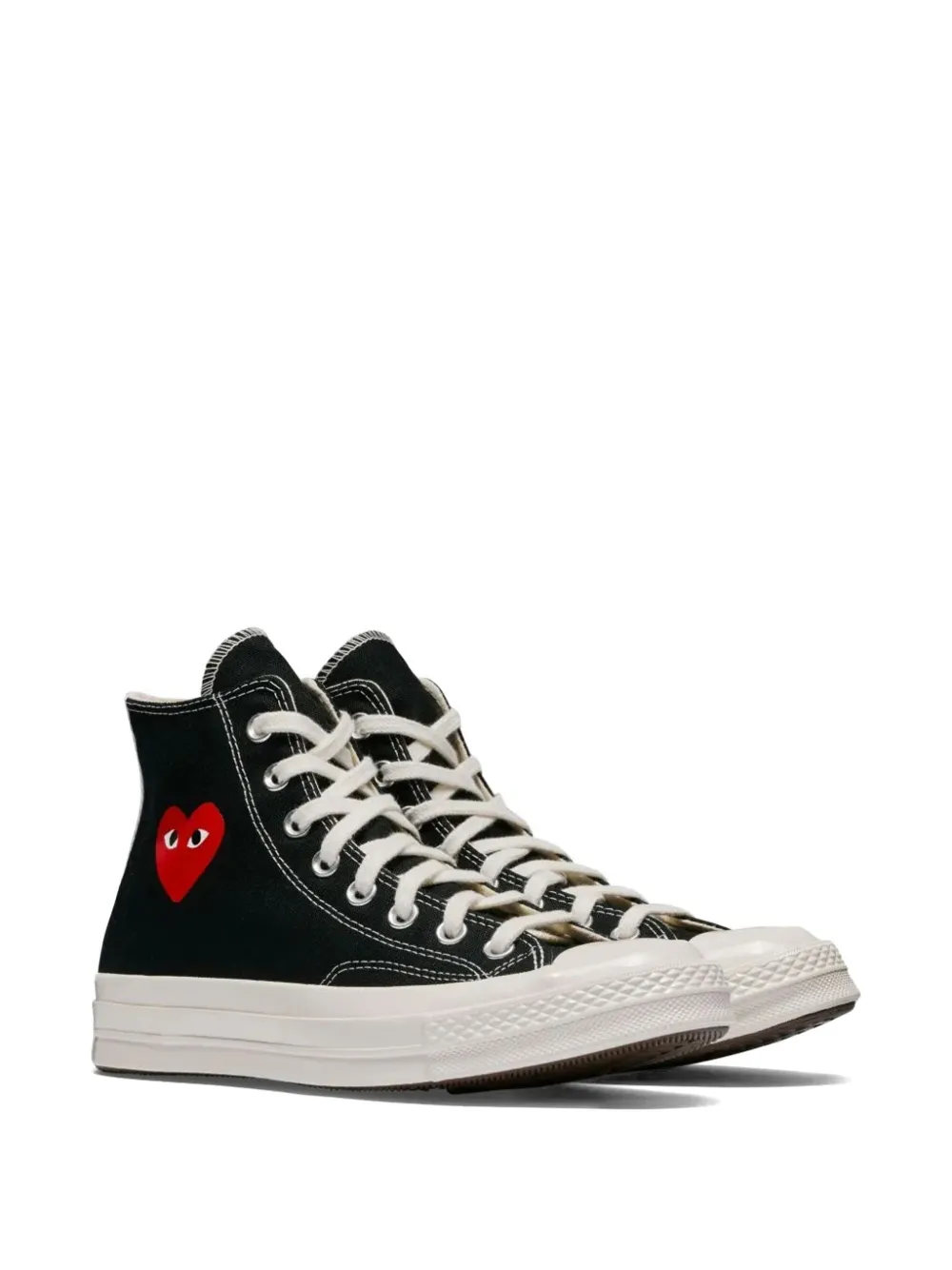 Comme Des Garçons Play High-top sneakers met hartpatroon Zwart