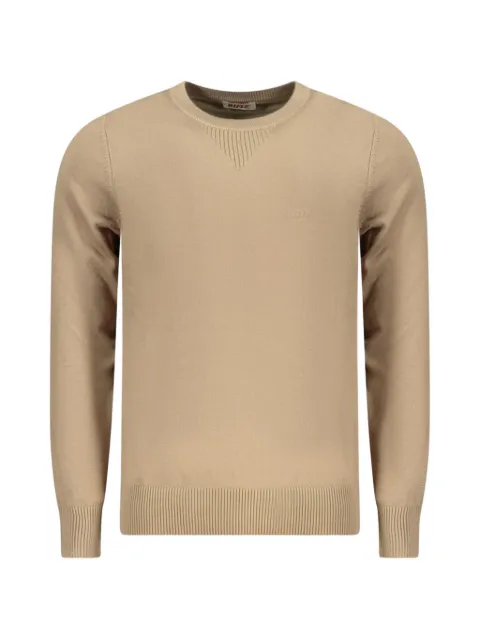 RIFLE embroidered-logo fine-knit jumper