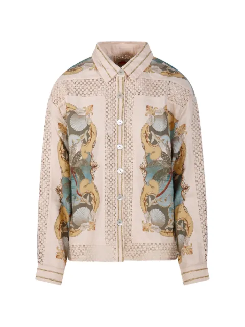 FARM Rio chemise Royal Sea ajourée