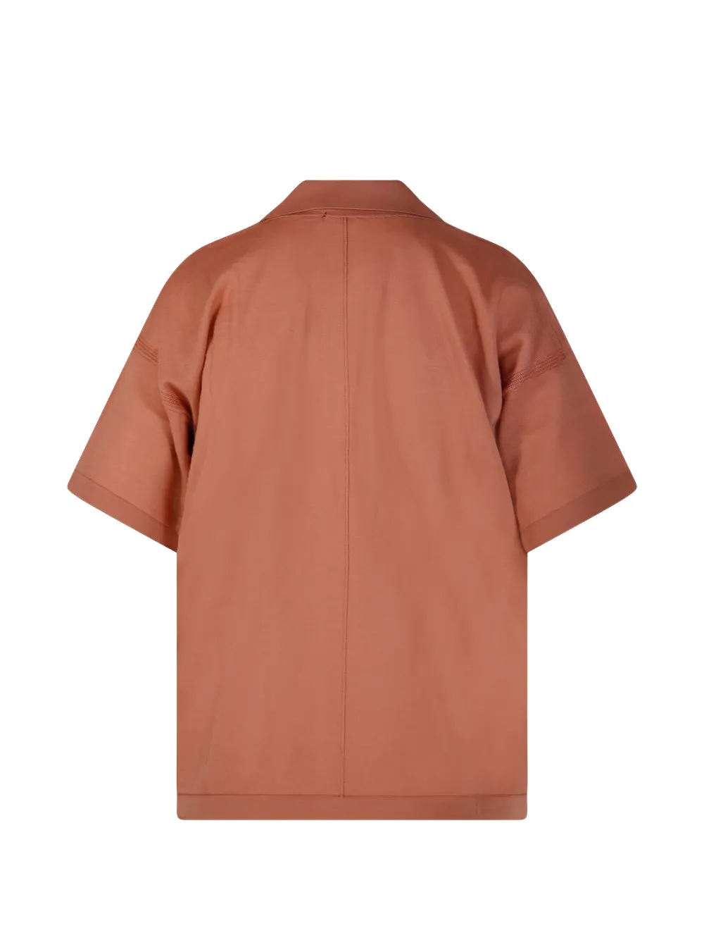 Roberto Collina fine-knit V-neck T-shirt Oranje