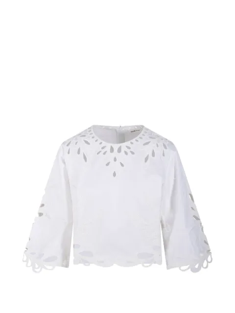 Antik Batik Deva broderie-anglaise cut-out top