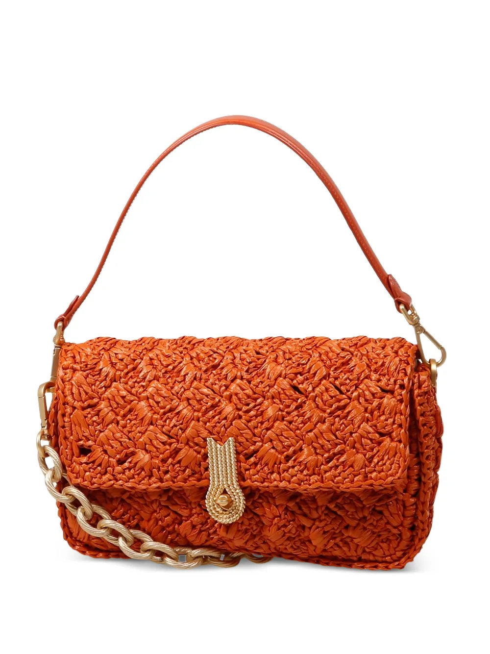 amato daniele Queen woven chain-link shoulder bag - Arancione