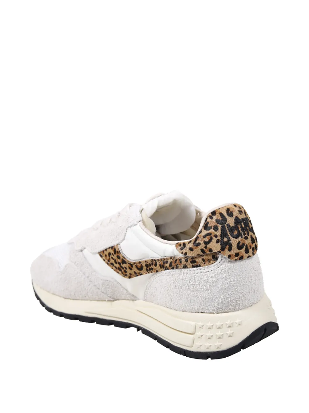 Autry Reelwind leopard-print panelled sneakers Beige