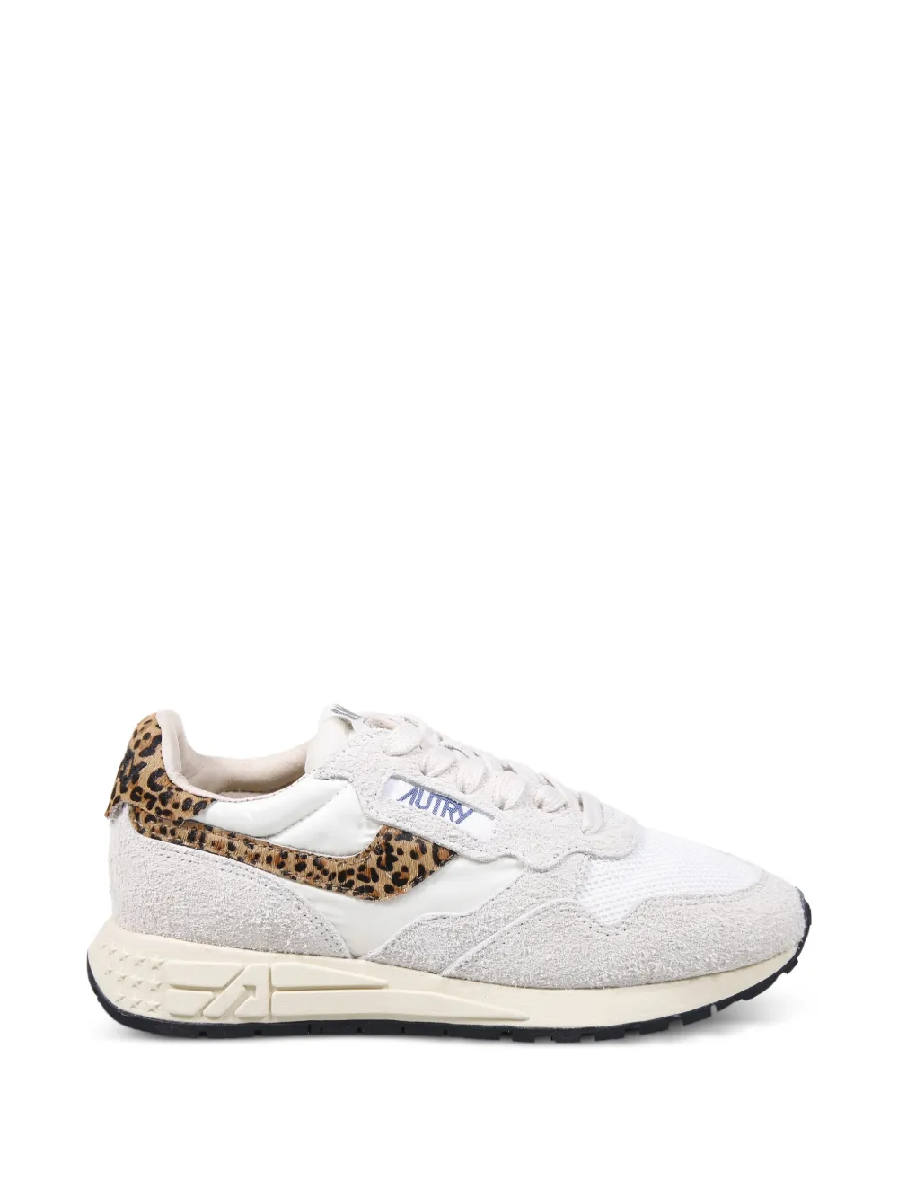 Autry Reelwind leopard-print panelled sneakers Beige