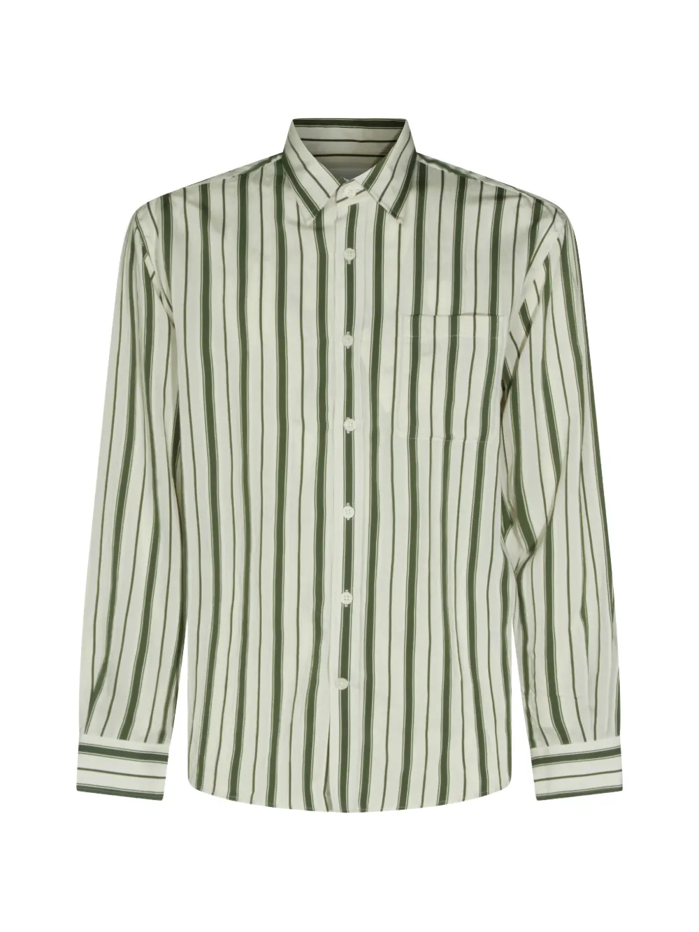 NN07 Deon vertical-stripe shirt - Bianco