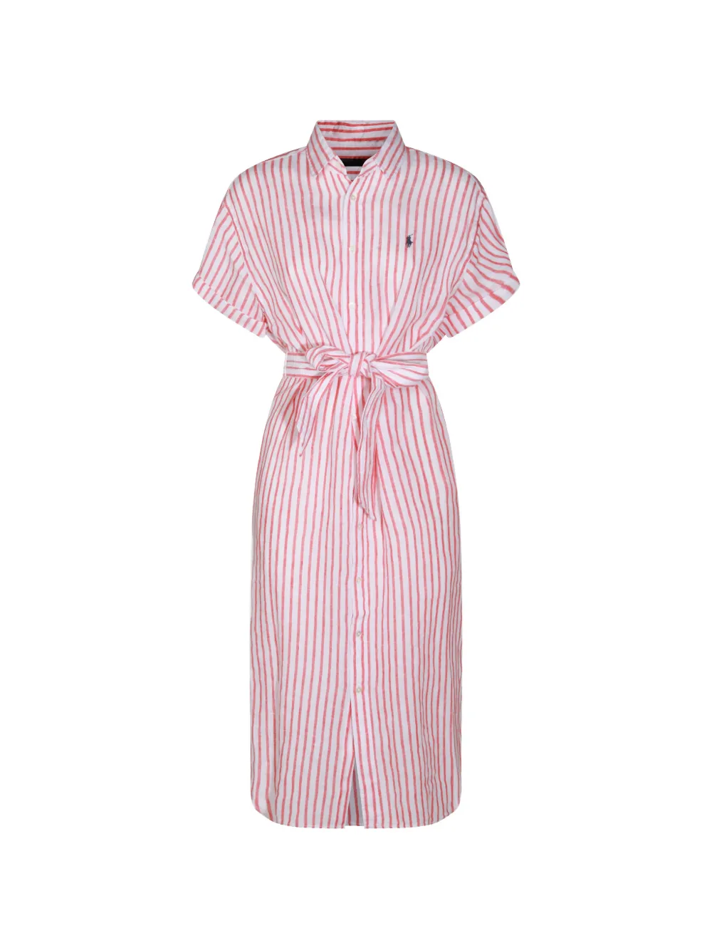 Polo Ralph Lauren striped belted shirt dress - Bianco