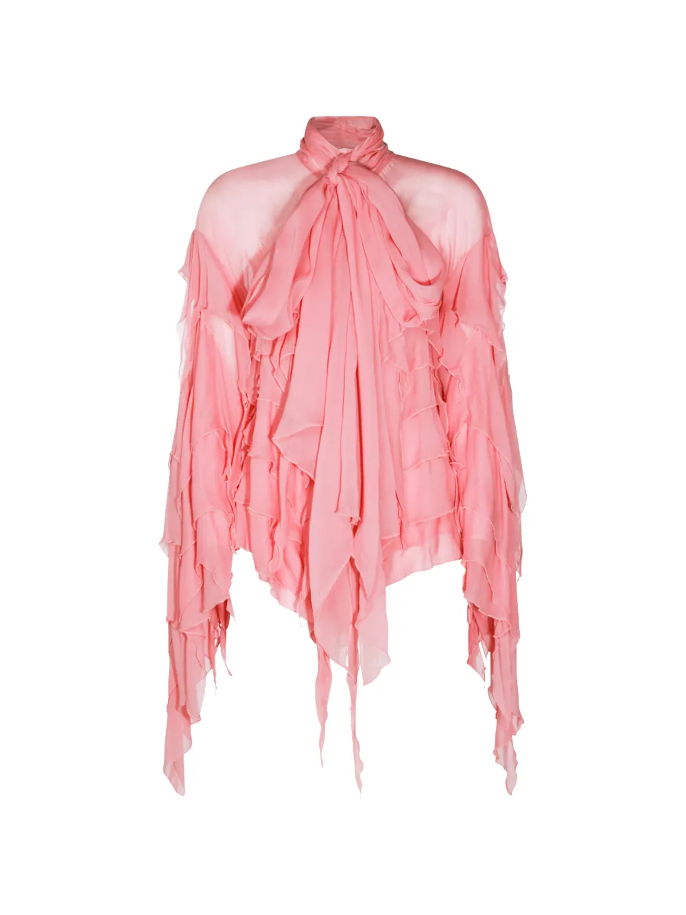 Blumarine ruffled asymmetric blouse - Rosa