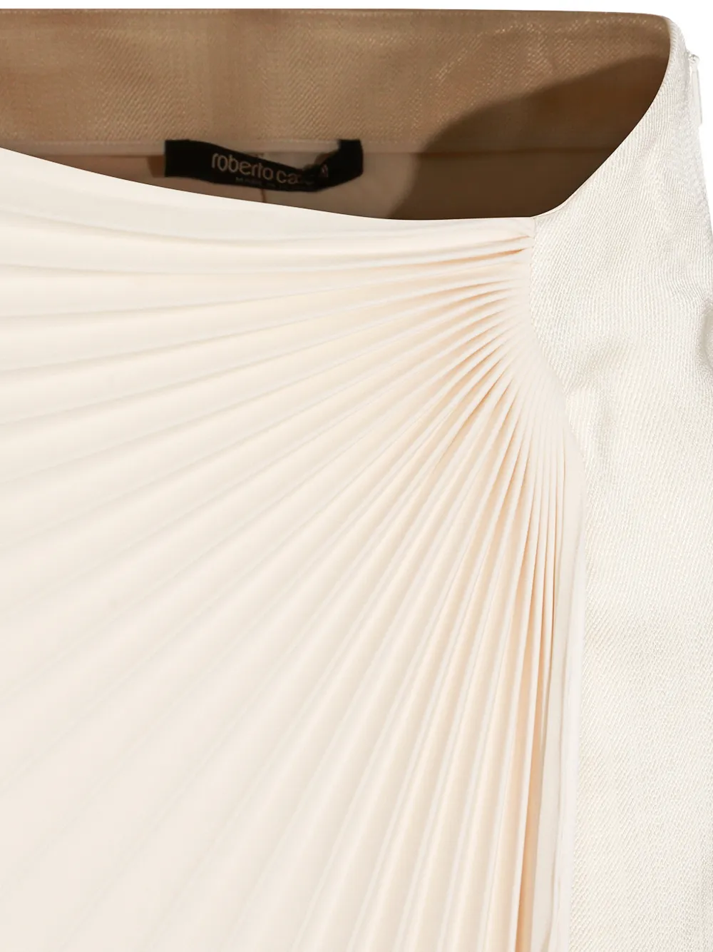 Roberto Cavalli Sunburst geplooide wikkelrok Beige